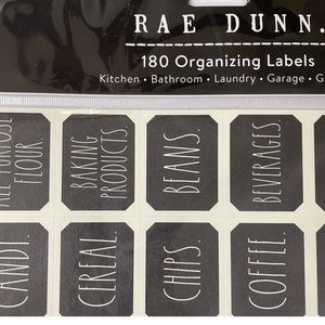 NEW Rae Dunn Black Organizing Labels